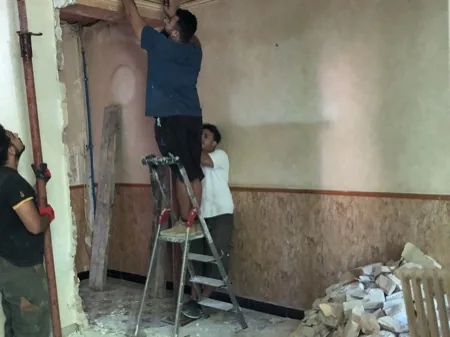 Ouverture de mur porteur, chantier 5, BTP Concept