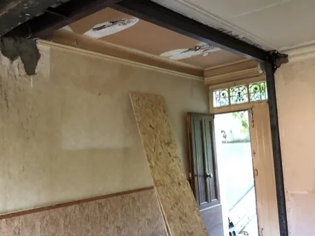 Ouverture de mur porteur, chantier 7, BTP Concept