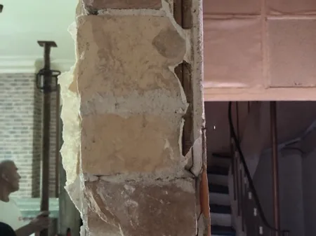 Ouverture de mur porteur, chantier 8, BTP Concept
